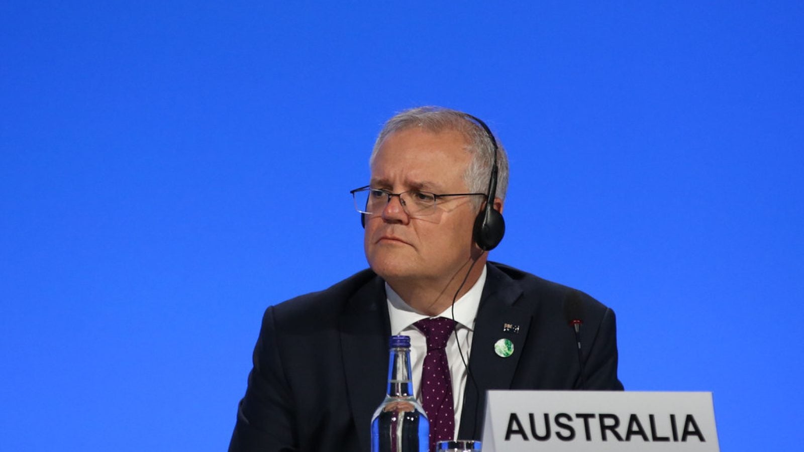 Prime Minister Scott Morrison at COP26 in Glasgow
